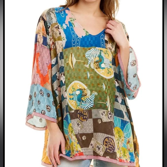 Johnny Was Tops - JOHNNY WAS Samantha Patchwork Tunic Blouse